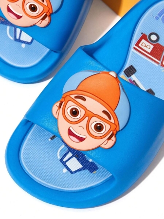 LE PETIT PRINCE X SHEIN Moon & Star Cute Cartoon Blue Children's Slip-On Slippers Toddlers & Kids Non-Slip Quick-Drying Shower Slide, Lightweight And Durable EVA Material, Unisex For Boys And Girls In The House, Bthroom, Playground, Swimming Pool, Beach Indoor Outdoor - Image 41