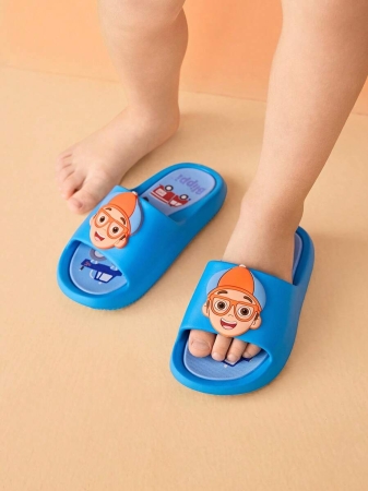 LE PETIT PRINCE X SHEIN Moon & Star Cute Cartoon Blue Children's Slip-On Slippers Toddlers & Kids Non-Slip Quick-Drying Shower Slide, Lightweight And Durable EVA Material, Unisex For Boys And Girls In The House, Bthroom, Playground, Swimming Pool, Beach Indoor Outdoor - Image 46