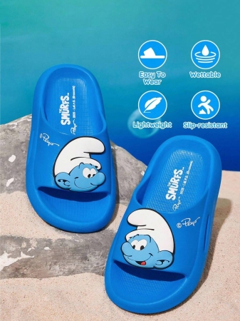 LE PETIT PRINCE X SHEIN Moon & Star Cute Cartoon Blue Children's Slip-On Slippers Toddlers & Kids Non-Slip Quick-Drying Shower Slide, Lightweight And Durable EVA Material, Unisex For Boys And Girls In The House, Bthroom, Playground, Swimming Pool, Beach Indoor Outdoor - Image 59