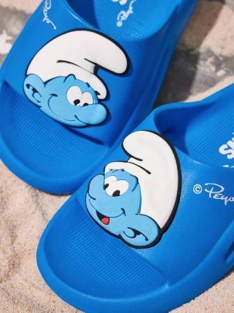 LE PETIT PRINCE X SHEIN Moon & Star Cute Cartoon Blue Children's Slip-On Slippers Toddlers & Kids Non-Slip Quick-Drying Shower Slide, Lightweight And Durable EVA Material, Unisex For Boys And Girls In The House, Bthroom, Playground, Swimming Pool, Beach Indoor Outdoor - Image 60