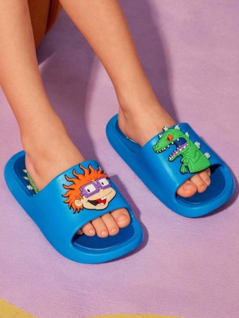 LE PETIT PRINCE X SHEIN Moon & Star Cute Cartoon Blue Children's Slip-On Slippers Toddlers & Kids Non-Slip Quick-Drying Shower Slide, Lightweight And Durable EVA Material, Unisex For Boys And Girls In The House, Bthroom, Playground, Swimming Pool, Beach Indoor Outdoor - Image 66