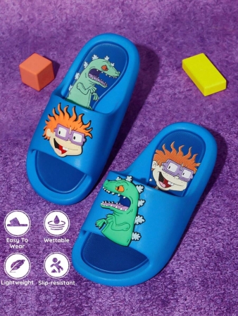 LE PETIT PRINCE X SHEIN Moon & Star Cute Cartoon Blue Children's Slip-On Slippers Toddlers & Kids Non-Slip Quick-Drying Shower Slide, Lightweight And Durable EVA Material, Unisex For Boys And Girls In The House, Bthroom, Playground, Swimming Pool, Beach Indoor Outdoor - Image 67