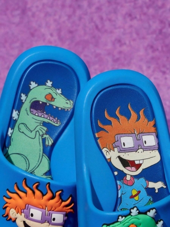 LE PETIT PRINCE X SHEIN Moon & Star Cute Cartoon Blue Children's Slip-On Slippers Toddlers & Kids Non-Slip Quick-Drying Shower Slide, Lightweight And Durable EVA Material, Unisex For Boys And Girls In The House, Bthroom, Playground, Swimming Pool, Beach Indoor Outdoor - Image 72