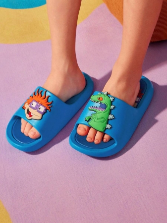 LE PETIT PRINCE X SHEIN Moon & Star Cute Cartoon Blue Children's Slip-On Slippers Toddlers & Kids Non-Slip Quick-Drying Shower Slide, Lightweight And Durable EVA Material, Unisex For Boys And Girls In The House, Bthroom, Playground, Swimming Pool, Beach Indoor Outdoor - Image 73