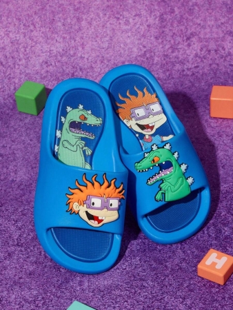 LE PETIT PRINCE X SHEIN Moon & Star Cute Cartoon Blue Children's Slip-On Slippers Toddlers & Kids Non-Slip Quick-Drying Shower Slide, Lightweight And Durable EVA Material, Unisex For Boys And Girls In The House, Bthroom, Playground, Swimming Pool, Beach Indoor Outdoor - Image 75