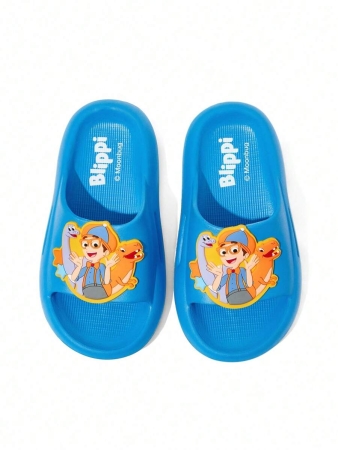 LE PETIT PRINCE X SHEIN Moon & Star Cute Cartoon Blue Children's Slip-On Slippers Toddlers & Kids Non-Slip Quick-Drying Shower Slide, Lightweight And Durable EVA Material, Unisex For Boys And Girls In The House, Bthroom, Playground, Swimming Pool, Beach Indoor Outdoor - Image 83