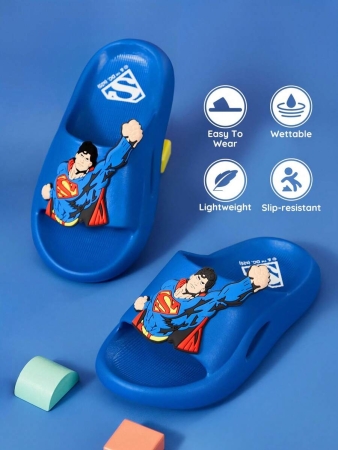 LE PETIT PRINCE X SHEIN Moon & Star Cute Cartoon Blue Children's Slip-On Slippers Toddlers & Kids Non-Slip Quick-Drying Shower Slide, Lightweight And Durable EVA Material, Unisex For Boys And Girls In The House, Bthroom, Playground, Swimming Pool, Beach Indoor Outdoor - Image 94