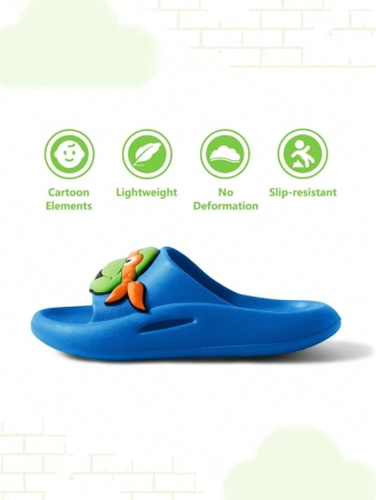 LE PETIT PRINCE X SHEIN Moon & Star Cute Cartoon Blue Children's Slip-On Slippers Toddlers & Kids Non-Slip Quick-Drying Shower Slide, Lightweight And Durable EVA Material, Unisex For Boys And Girls In The House, Bthroom, Playground, Swimming Pool, Beach Indoor Outdoor - Image 106