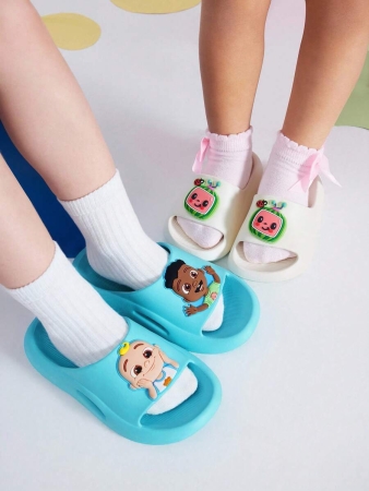 LE PETIT PRINCE X SHEIN Moon & Star Cute Cartoon Blue Children's Slip-On Slippers Toddlers & Kids Non-Slip Quick-Drying Shower Slide, Lightweight And Durable EVA Material, Unisex For Boys And Girls In The House, Bthroom, Playground, Swimming Pool, Beach Indoor Outdoor - Image 120