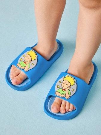LE PETIT PRINCE X SHEIN Moon & Star Cute Cartoon Blue Children's Slip-On Slippers Toddlers & Kids Non-Slip Quick-Drying Shower Slide, Lightweight And Durable EVA Material, Unisex For Boys And Girls In The House, Bthroom, Playground, Swimming Pool, Beach Indoor Outdoor - Image 124