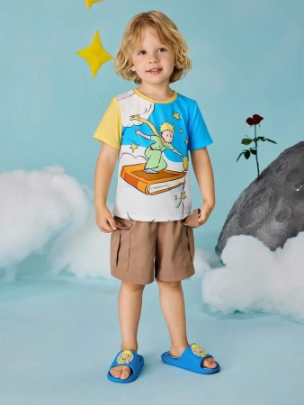 LE PETIT PRINCE X SHEIN Moon & Star Cute Cartoon Blue Children's Slip-On Slippers Toddlers & Kids Non-Slip Quick-Drying Shower Slide, Lightweight And Durable EVA Material, Unisex For Boys And Girls In The House, Bthroom, Playground, Swimming Pool, Beach Indoor Outdoor - Image 125