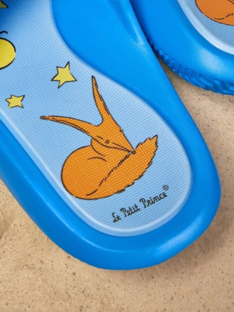 LE PETIT PRINCE X SHEIN Moon & Star Cute Cartoon Blue Children's Slip-On Slippers Toddlers & Kids Non-Slip Quick-Drying Shower Slide, Lightweight And Durable EVA Material, Unisex For Boys And Girls In The House, Bthroom, Playground, Swimming Pool, Beach Indoor Outdoor - Image 129