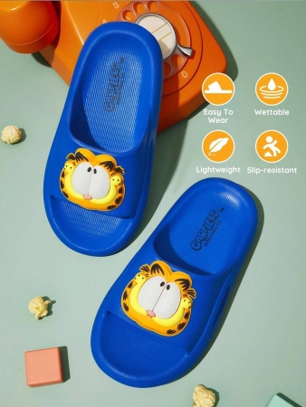 LE PETIT PRINCE X SHEIN Moon & Star Cute Cartoon Blue Children's Slip-On Slippers Toddlers & Kids Non-Slip Quick-Drying Shower Slide, Lightweight And Durable EVA Material, Unisex For Boys And Girls In The House, Bthroom, Playground, Swimming Pool, Beach Indoor Outdoor - Image 133