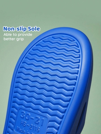 LE PETIT PRINCE X SHEIN Moon & Star Cute Cartoon Blue Children's Slip-On Slippers Toddlers & Kids Non-Slip Quick-Drying Shower Slide, Lightweight And Durable EVA Material, Unisex For Boys And Girls In The House, Bthroom, Playground, Swimming Pool, Beach Indoor Outdoor - Image 136