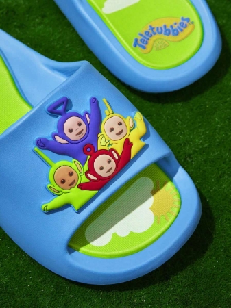 LE PETIT PRINCE X SHEIN Moon & Star Cute Cartoon Blue Children's Slip-On Slippers Toddlers & Kids Non-Slip Quick-Drying Shower Slide, Lightweight And Durable EVA Material, Unisex For Boys And Girls In The House, Bthroom, Playground, Swimming Pool, Beach Indoor Outdoor - Image 152