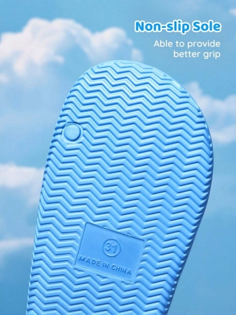 LE PETIT PRINCE X SHEIN Moon & Star Cute Cartoon Blue Children's Slip-On Slippers Toddlers & Kids Non-Slip Quick-Drying Shower Slide, Lightweight And Durable EVA Material, Unisex For Boys And Girls In The House, Bthroom, Playground, Swimming Pool, Beach Indoor Outdoor - Image 153