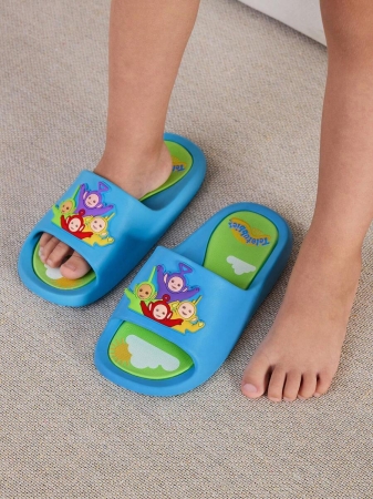 LE PETIT PRINCE X SHEIN Moon & Star Cute Cartoon Blue Children's Slip-On Slippers Toddlers & Kids Non-Slip Quick-Drying Shower Slide, Lightweight And Durable EVA Material, Unisex For Boys And Girls In The House, Bthroom, Playground, Swimming Pool, Beach Indoor Outdoor - Image 157