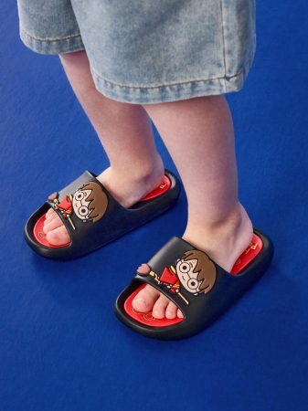 LE PETIT PRINCE X SHEIN Moon & Star Cute Cartoon Blue Children's Slip-On Slippers Toddlers & Kids Non-Slip Quick-Drying Shower Slide, Lightweight And Durable EVA Material, Unisex For Boys And Girls In The House, Bthroom, Playground, Swimming Pool, Beach Indoor Outdoor - Image 160