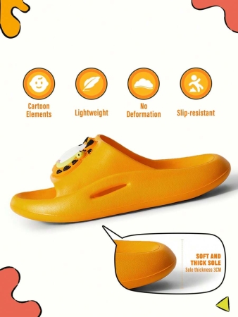 LE PETIT PRINCE X SHEIN Moon & Star Cute Cartoon Blue Children's Slip-On Slippers Toddlers & Kids Non-Slip Quick-Drying Shower Slide, Lightweight And Durable EVA Material, Unisex For Boys And Girls In The House, Bthroom, Playground, Swimming Pool, Beach Indoor Outdoor - Image 170