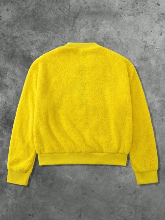 ROMWE MEN Street Life Men's Embroidered Half-Zip Pullover Hoodie, Suitable For Autumn/Winter - Image 3