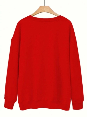 Christmas Candy Cocoa And Bowknot Pattern Printed Sweatshirt - Autumn And Winter Season Casual Long Sleeve, Round Neck Sweatshirt, Suitable For Women - Machine Washable Polyester - Plus Size Women's Clothing 2025 - Image 14