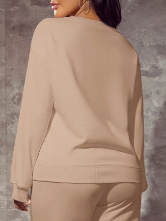 SHEIN SXY Letter Graphic Drop Shoulder Sweatshirt,Long Sleeve Tops In Fall/Winter - Image 18