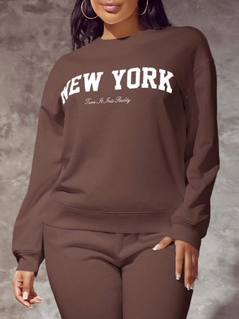 SHEIN SXY Letter Graphic Drop Shoulder Sweatshirt,Long Sleeve Tops In Fall/Winter - Image 31