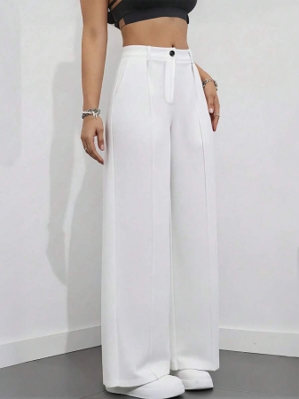 Women's High Waist Pleated Loose Fit Trousers, Suitable For Work And Casual Wear, Spring/Summer - Image 4