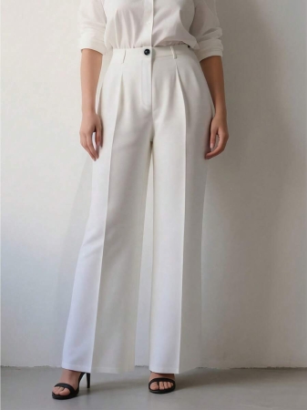 Women's High Waist Pleated Loose Fit Trousers, Suitable For Work And Casual Wear, Spring/Summer - Image 5