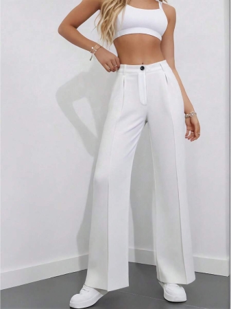 Women's High Waist Pleated Loose Fit Trousers, Suitable For Work And Casual Wear, Spring/Summer - Image 7