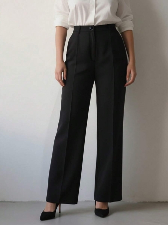 Women's High Waist Pleated Loose Fit Trousers, Suitable For Work And Casual Wear, Spring/Summer - Image 14