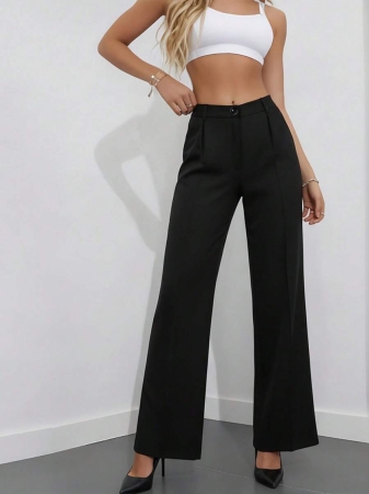 Women's High Waist Pleated Loose Fit Trousers, Suitable For Work And Casual Wear, Spring/Summer - Image 16