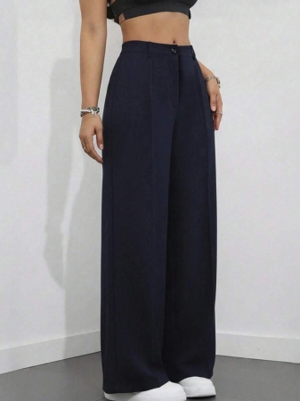 Women's High Waist Pleated Loose Fit Trousers, Suitable For Work And Casual Wear, Spring/Summer - Image 22