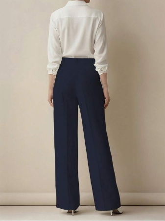 Women's High Waist Pleated Loose Fit Trousers, Suitable For Work And Casual Wear, Spring/Summer - Image 25