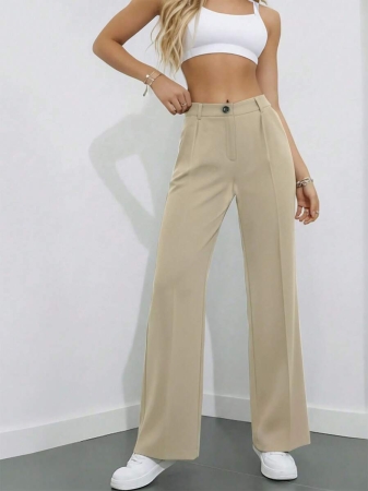 Women's High Waist Pleated Loose Fit Trousers, Suitable For Work And Casual Wear, Spring/Summer - Image 30