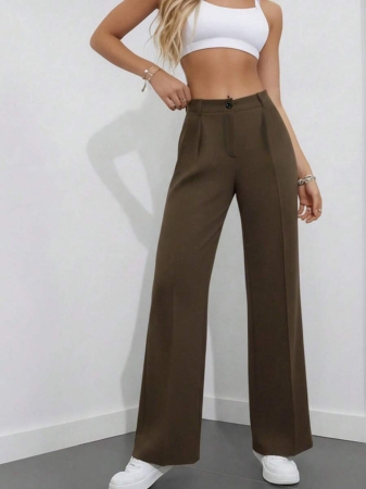 Women's High Waist Pleated Loose Fit Trousers, Suitable For Work And Casual Wear, Spring/Summer - Image 36