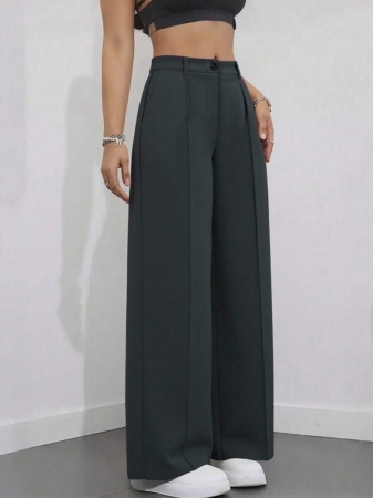 Women's High Waist Pleated Loose Fit Trousers, Suitable For Work And Casual Wear, Spring/Summer - Image 40