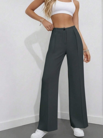 Women's High Waist Pleated Loose Fit Trousers, Suitable For Work And Casual Wear, Spring/Summer - Image 42