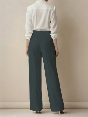 Women's High Waist Pleated Loose Fit Trousers, Suitable For Work And Casual Wear, Spring/Summer - Image 43