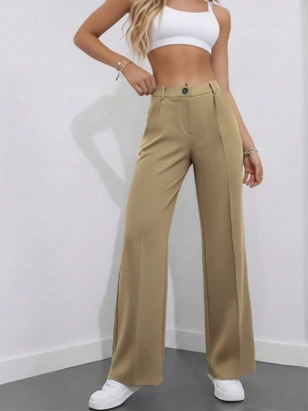 Women's High Waist Pleated Loose Fit Trousers, Suitable For Work And Casual Wear, Spring/Summer - Image 53