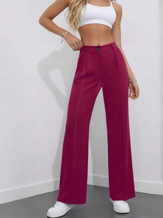 Women's High Waist Pleated Loose Fit Trousers, Suitable For Work And Casual Wear, Spring/Summer - Image 59