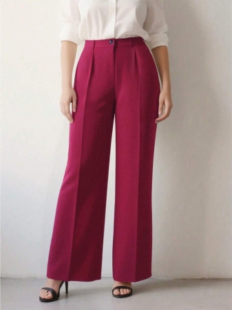 Women's High Waist Pleated Loose Fit Trousers, Suitable For Work And Casual Wear, Spring/Summer - Image 60