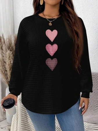 EMERY ROSE Khaki Plaid Round Neck Casual Comfortable Sweatshirt, Fall/Winter - Image 6