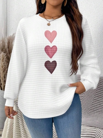 EMERY ROSE Khaki Plaid Round Neck Casual Comfortable Sweatshirt, Fall/Winter - Image 71