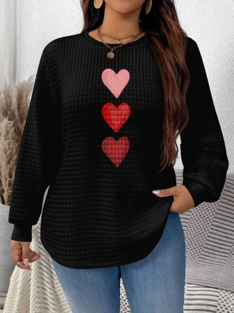 EMERY ROSE Khaki Plaid Round Neck Casual Comfortable Sweatshirt, Fall/Winter - Image 107