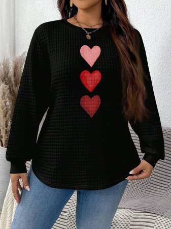 EMERY ROSE Khaki Plaid Round Neck Casual Comfortable Sweatshirt, Fall/Winter - Image 109