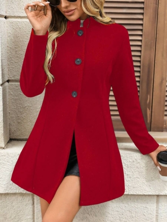 SHEIN Clasi Women's Coat, Simple Solid Color Casual Outerwear For Autumn/Winter, Winter Coats For Women, Jackets Fall Cloth For Women - Image 10