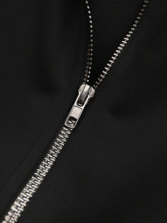 EMERY ROSE Fashionable Casual Style Long Sleeve Plaid Collar Zipper Letter Print Hoodie For Women Fall Cloth For Women, Christmas - Image 4