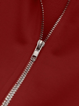 EMERY ROSE Fashionable Casual Style Long Sleeve Plaid Collar Zipper Letter Print Hoodie For Women Fall Cloth For Women, Christmas - Image 14