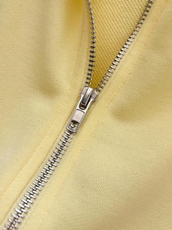 EMERY ROSE Fashionable Casual Style Long Sleeve Plaid Collar Zipper Letter Print Hoodie For Women Fall Cloth For Women, Christmas - Image 23